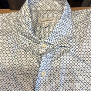 Peter Millar Blue and White Patterned Shirt